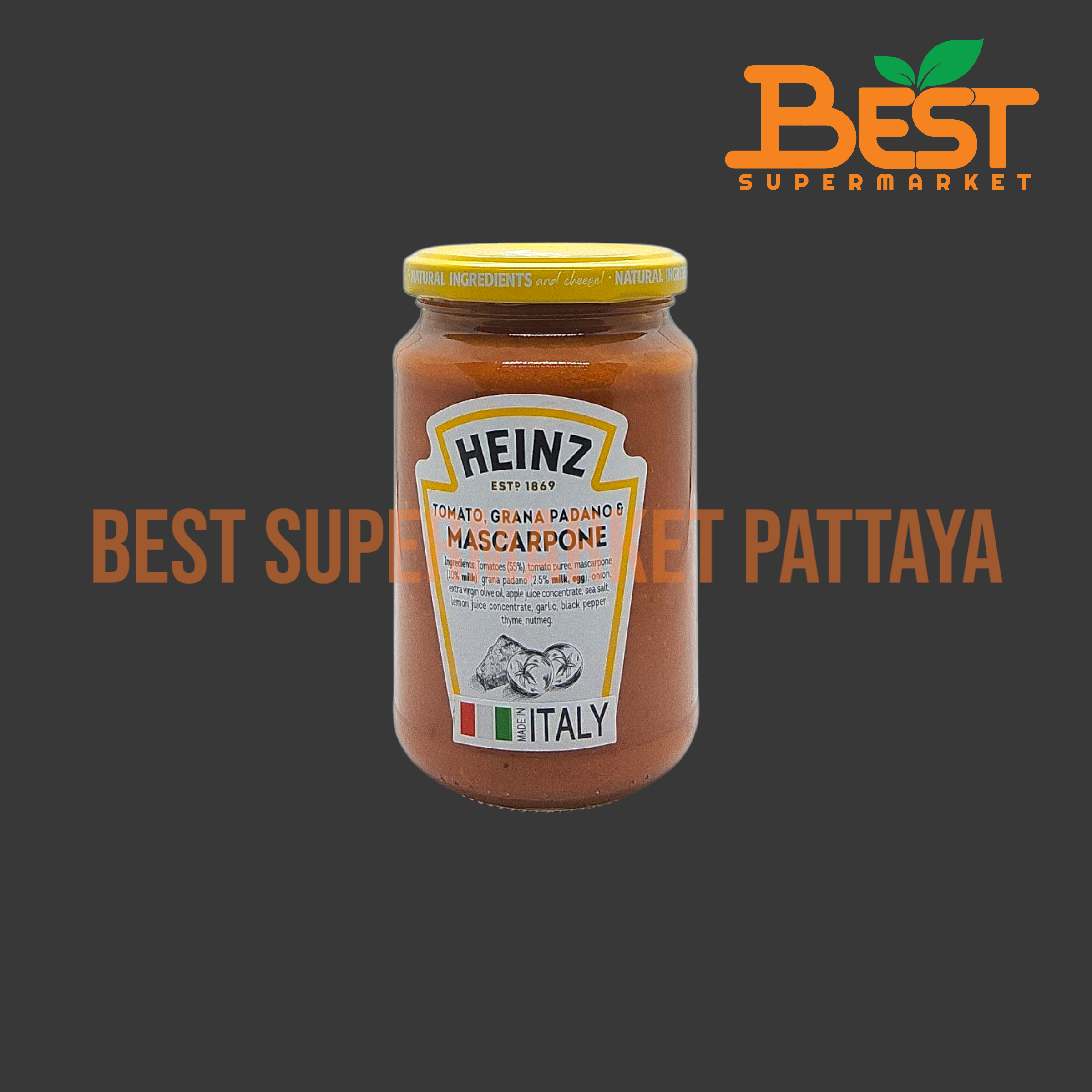 ไฮนซ์ ผลิตภัณฑ์สำหรับราดพาสต้า 350 กรัม. Heinz Tomato,Grana Panado & Mascarpone. 350 g.