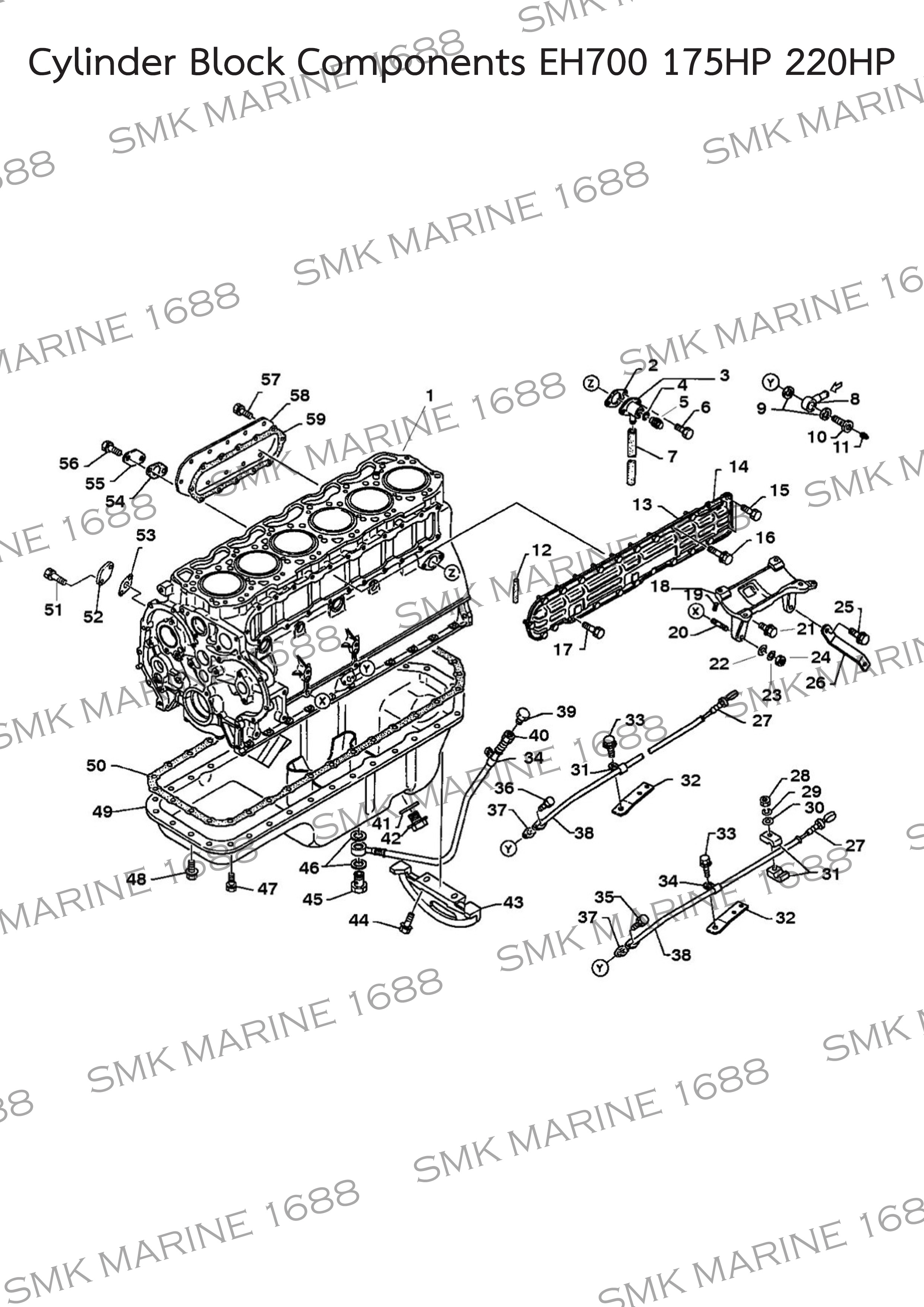HINO EH700 833014120+831412870 Oil Level Gauge Set / ชุดเหล็กวัดน้ำมันเครื่อง+ปลอก