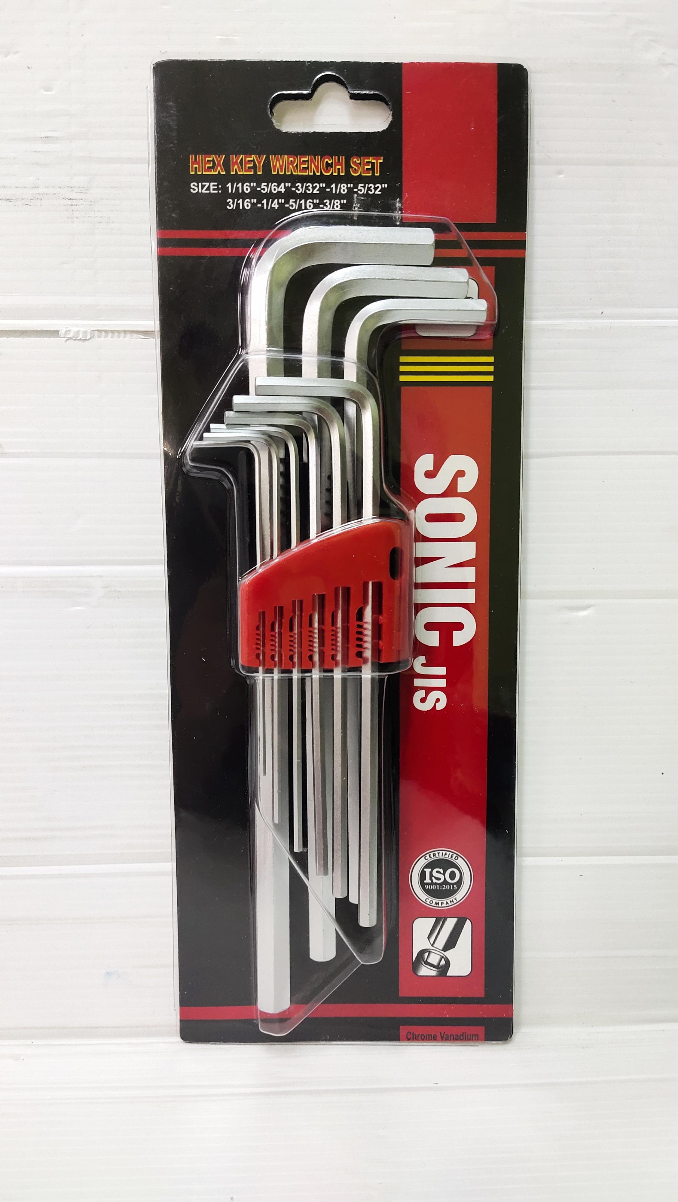 กุญแจหกเหลี่ยม 9 ตัวชุด SONIC (ราคารวมแวท) ประแจ ชุดประแจแอล หกเหลี่ยม กุญแจหกเหลี่ยม หัวบอล หัวดาว หัวท๊อกซ์