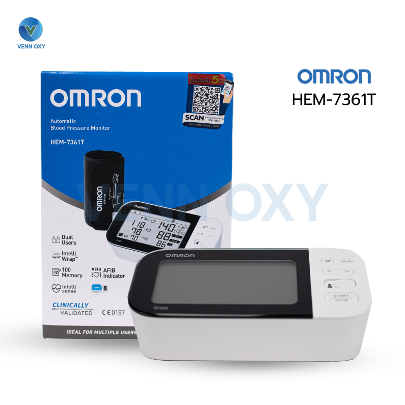 เครื่องวัดความดันโลหิตดิจิตอล Omron รุ่น HEM-7361T