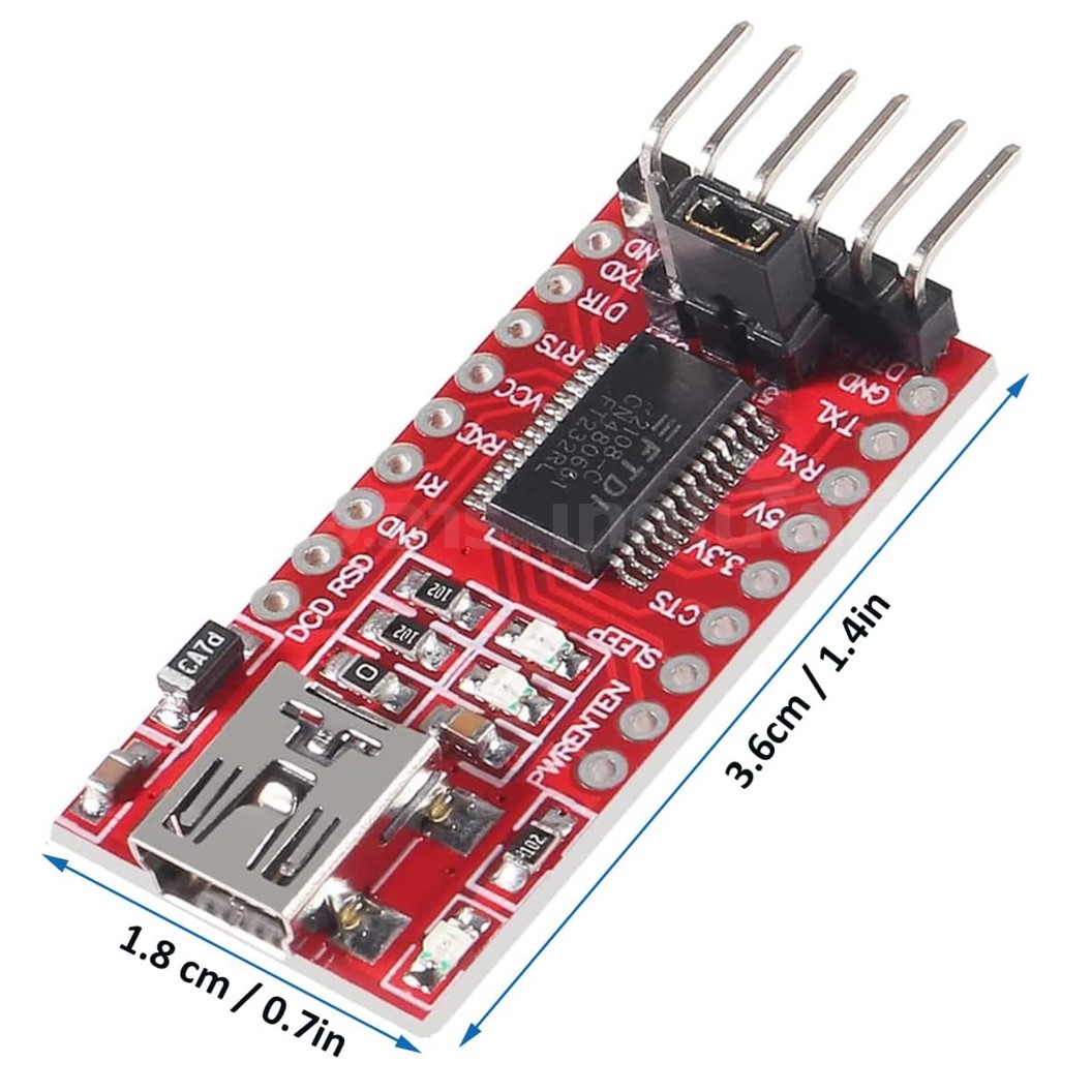 AA106-Mini USB โมดูลแปลงสัญญาณ FT232RL FTDI USB To Serial Adapter Module USB TO TTL Serial Download Cable For Arduino