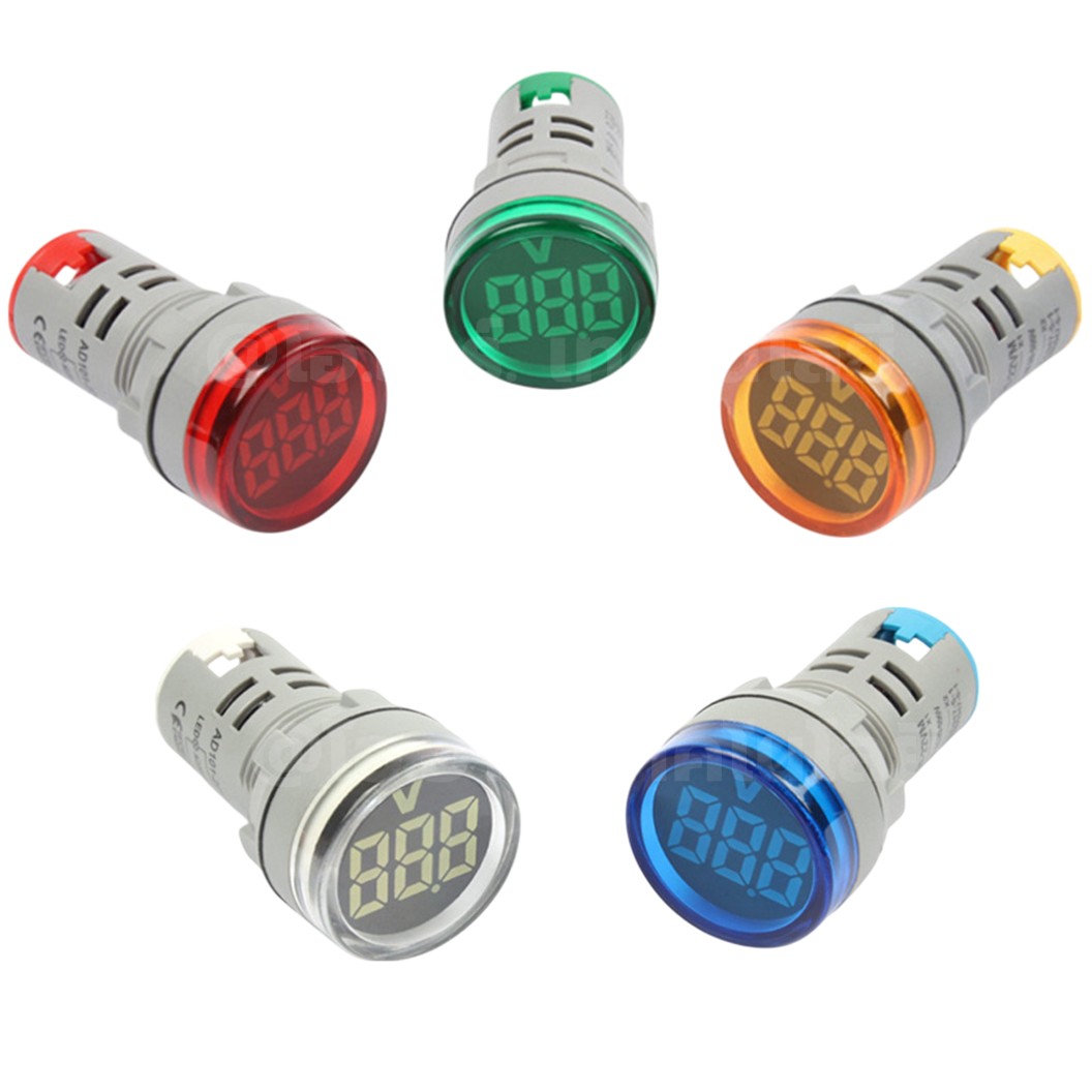 AD16-22DSV โวลต์มิเตอร์ 22mm AC 60-500V AC Digital Display Voltmeter 60-500VAC ดิจิตอลโวลต์มิเตอร์ เครี่องวัดแรงดันไฟฟ้ากระแสสลับ