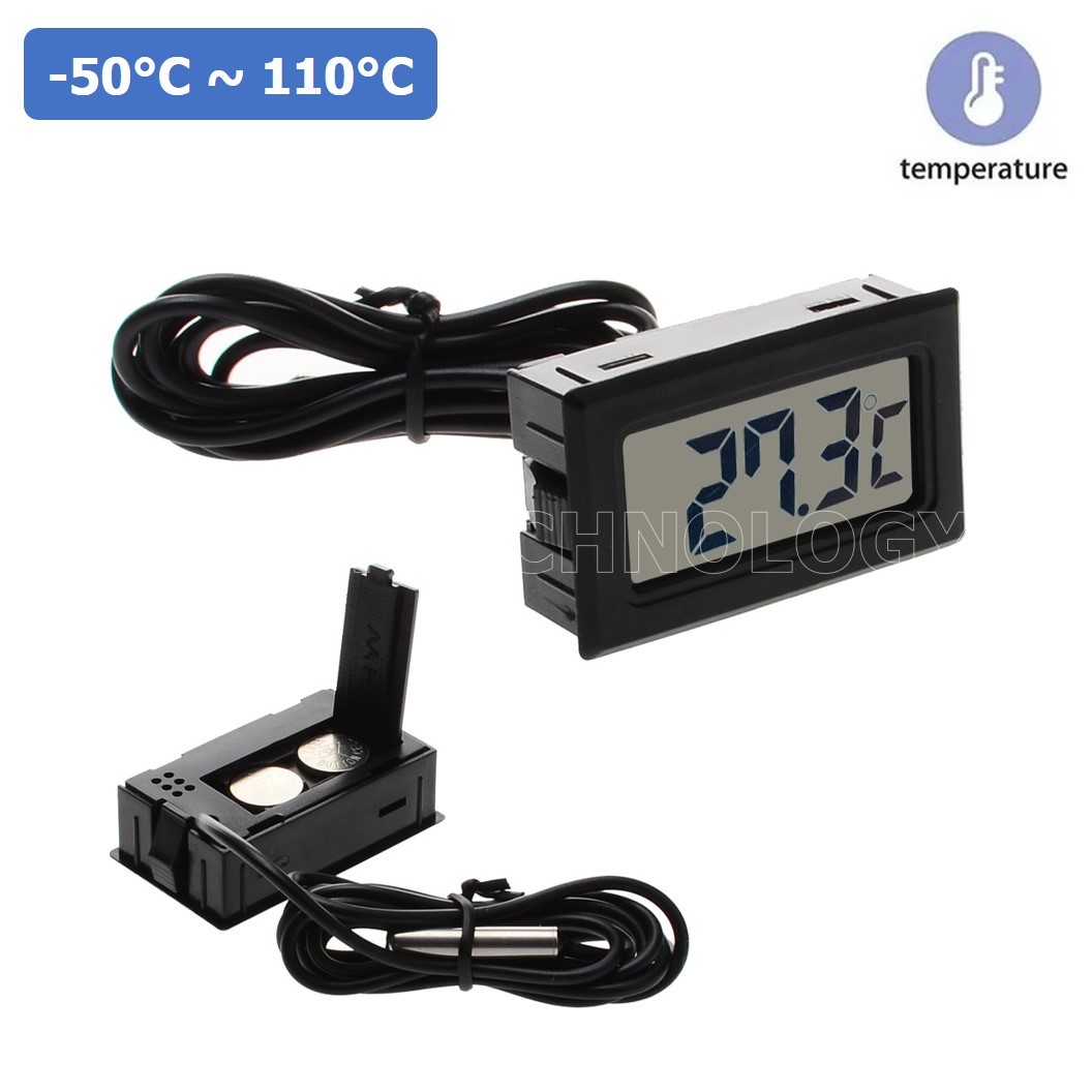 (1ชิ้น) AC116 หน้าจอวัดอุณหภูมิ เทอร์โมมิเตอร์ FY-10 LCD Electronic Digital Thermometer with 1 Meter Wire