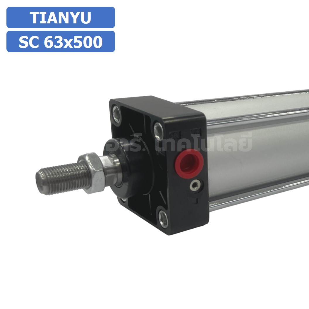 SC 63x500 กระบอกลม รุ่นมาตรฐาน กระบอกลม 4 เสา Standard Cylinder Air Pneumatic แบบสี่เสา SC63x500