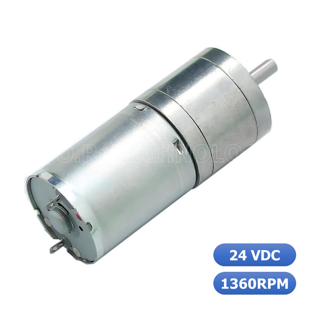 (1ชิ้น) JB374 มอเตอร์ มอเตอร์เกียร์ มอเตอร์อเนกประสงค์ 25GA-370 24VDC 1360RPM DC Gear Motor (Shaft D, 4mm)