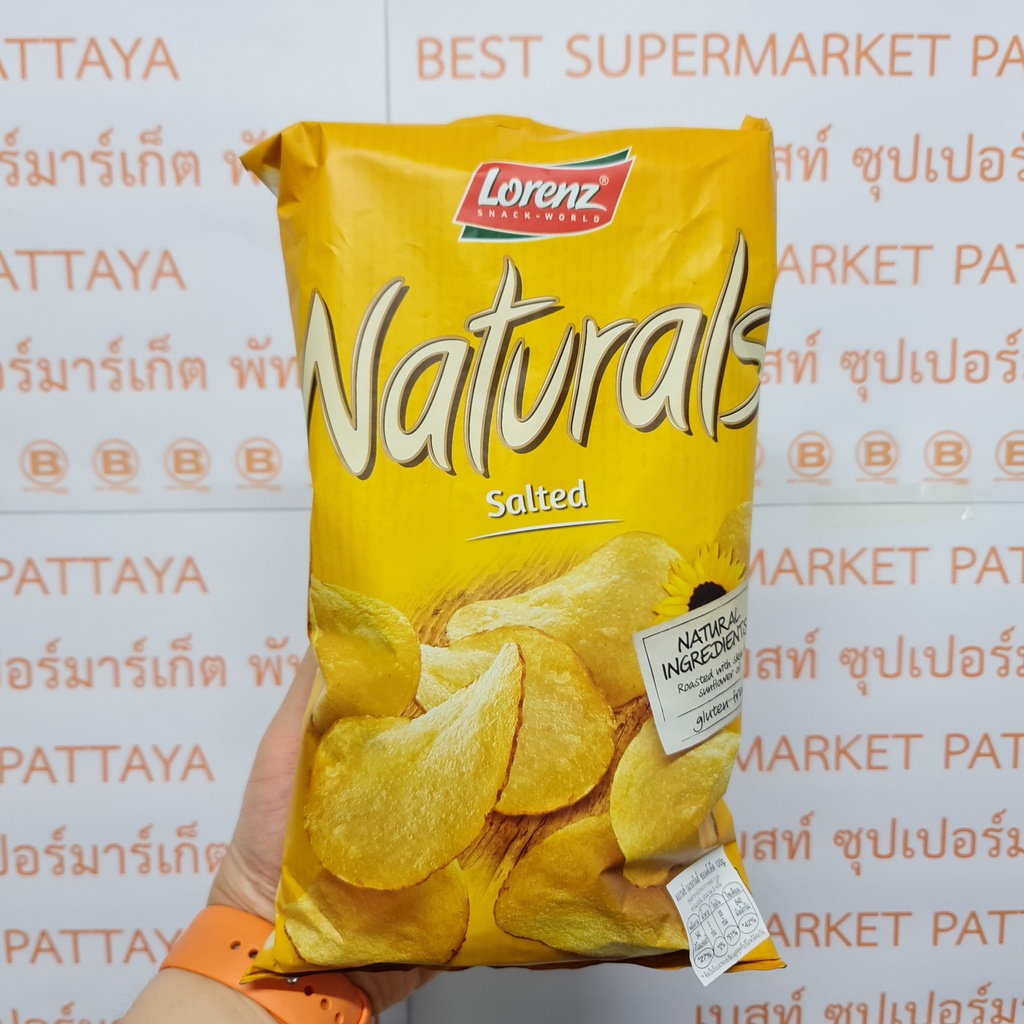 ลอเรนซ์ เนเชอรัลส์ มันฝรั่งแผ่นเรียบกรอบ 100 กรัม Lorenz Naturals Potato Chips 100 g.