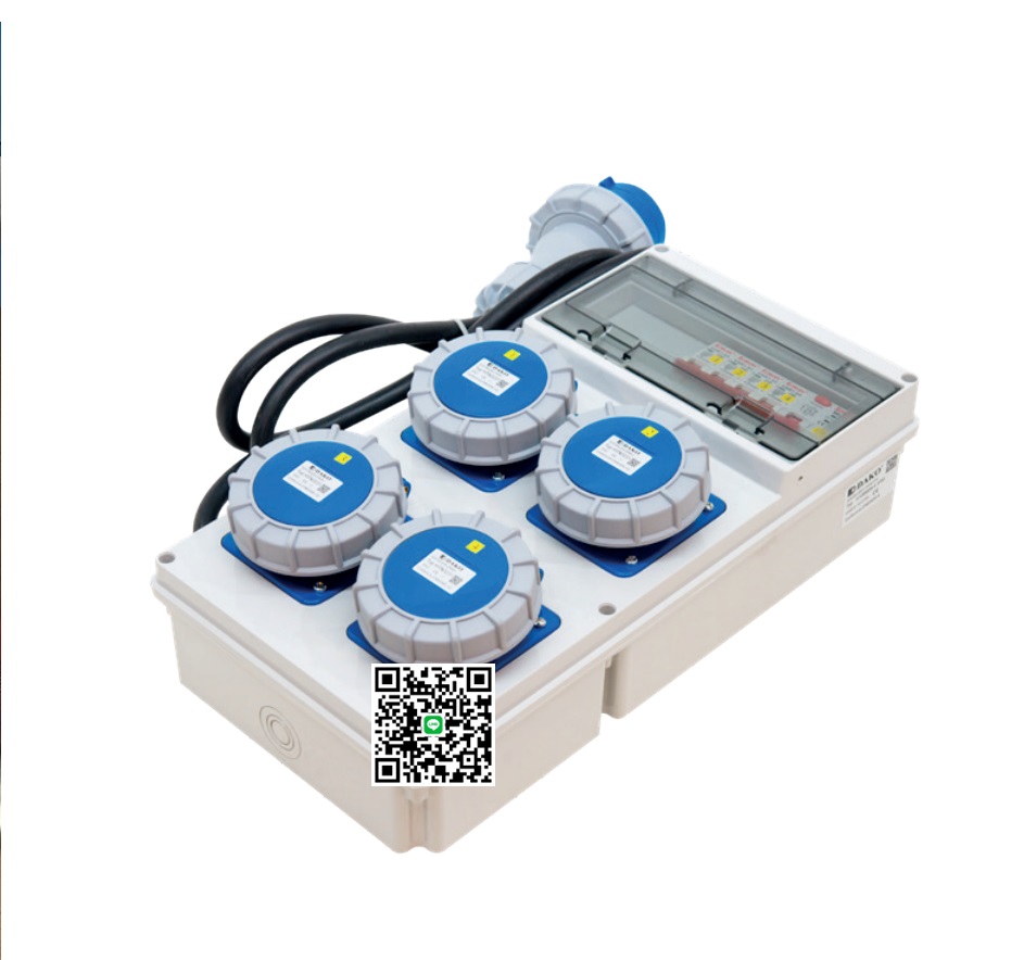 A10MF06-4 กล่องปลั๊กกระจายไฟ 32A 3P 230V 2P+E IP65 Slope outlet 4