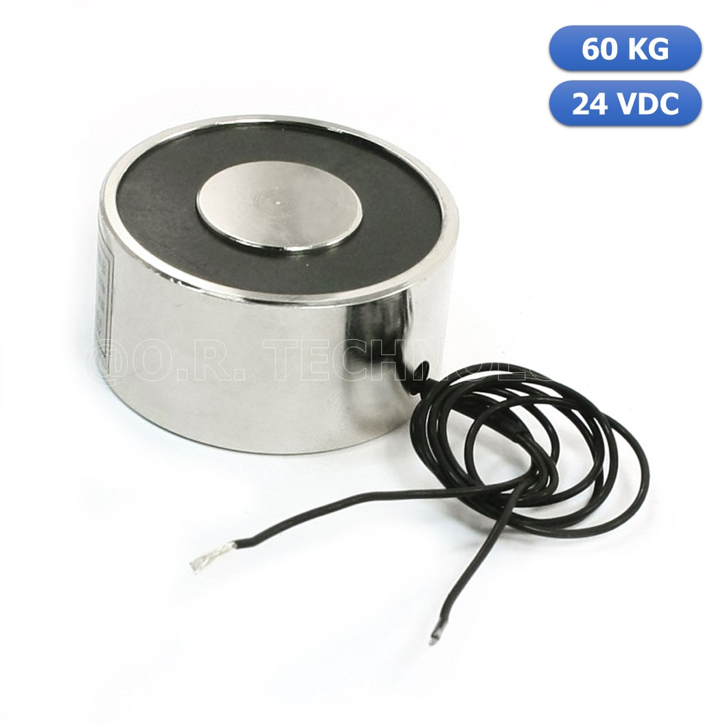 (1ชิ้น) NC477 แม่เหล็กไฟฟ้า โซลินอยด์ดูดโลหะ อิเล็กโตแมกเนท แม่เหล็กดูดไฟฟ้า P50/30 DC24V Solenoid Electric Sucker Electromagnet 60KG