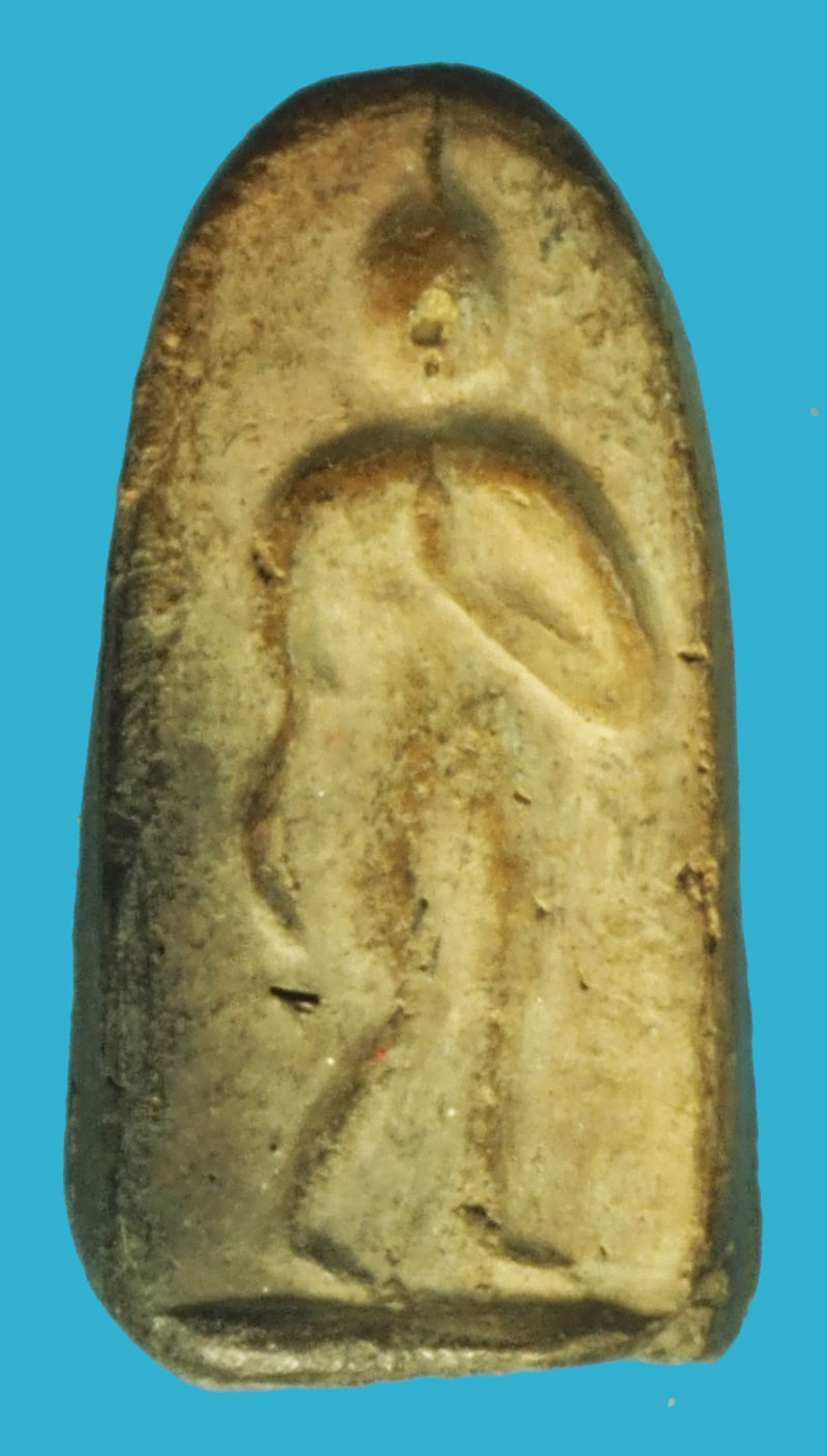 ขายแล้ว*37610 พระลีลา หลวงพ่อหอม วัดบางเตยกลาง ปี 2484 ปทุมธานี เนื้อดิน 9.1