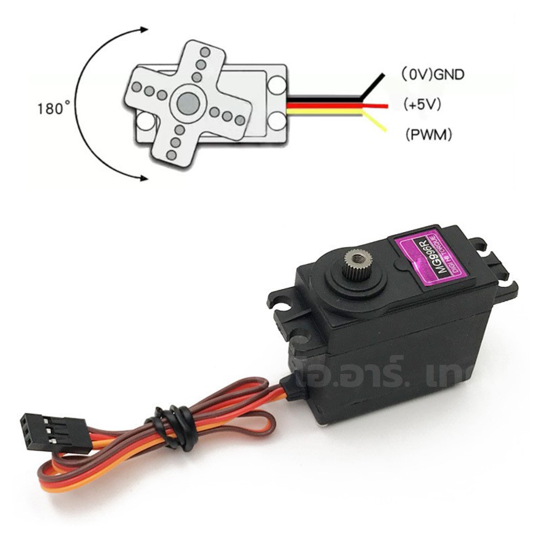 เซอร์โวมอเตอร์ Servo MG996R/MG995/MG945 13KG 180องศา/360องศา เฟืองโลหะ MG996 Tower Pro High Torque Servo Motor /ตัวยึดเซอร์โว Servo support bracket