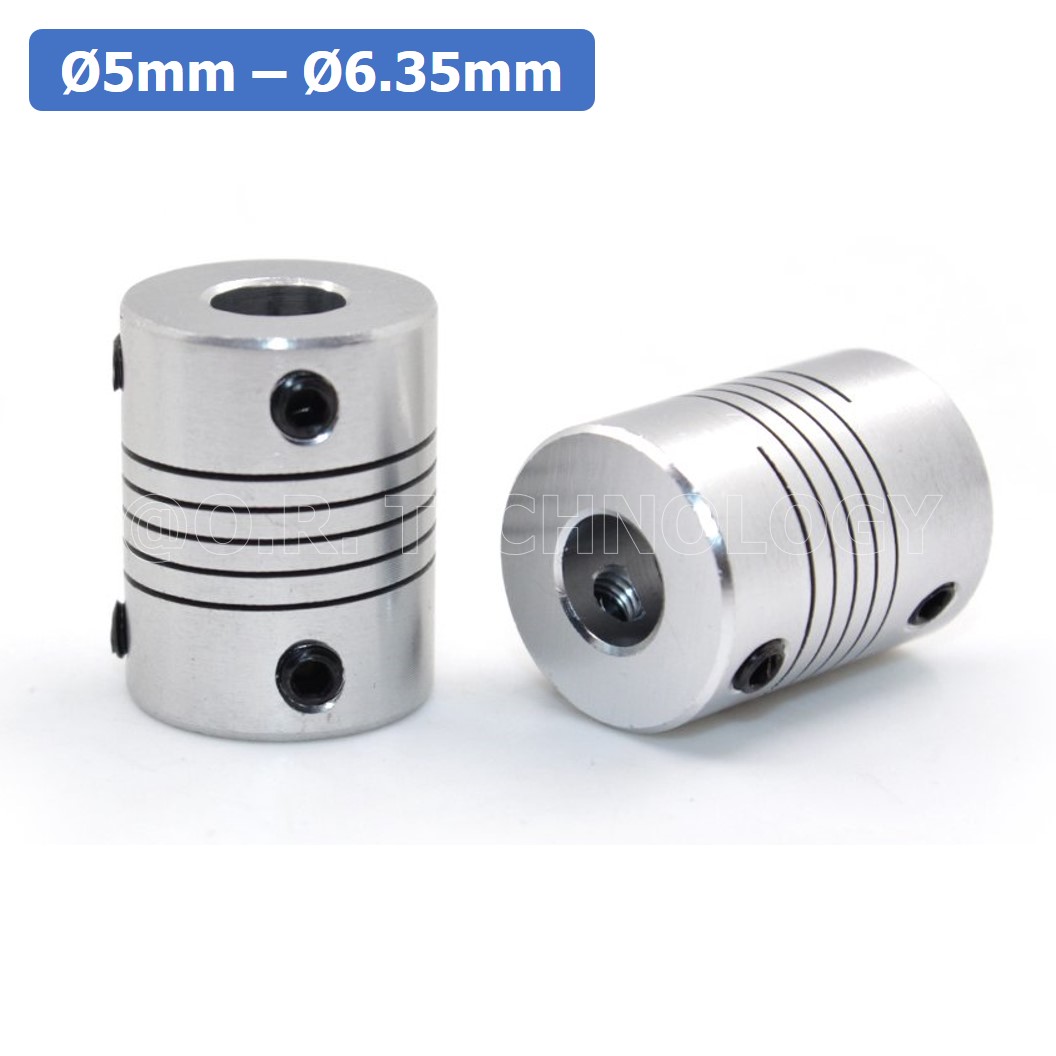 (1ชิ้น) KR459 5-6.35 คัปปลิ้ง ข้อต่อเพลามอเตอร์ คัปปิ้ง มอเตอร์ ข้อต่อแกนมอเตอร์ Elastic Coupling ขนาดรูเพลา 5mm-6.35mm