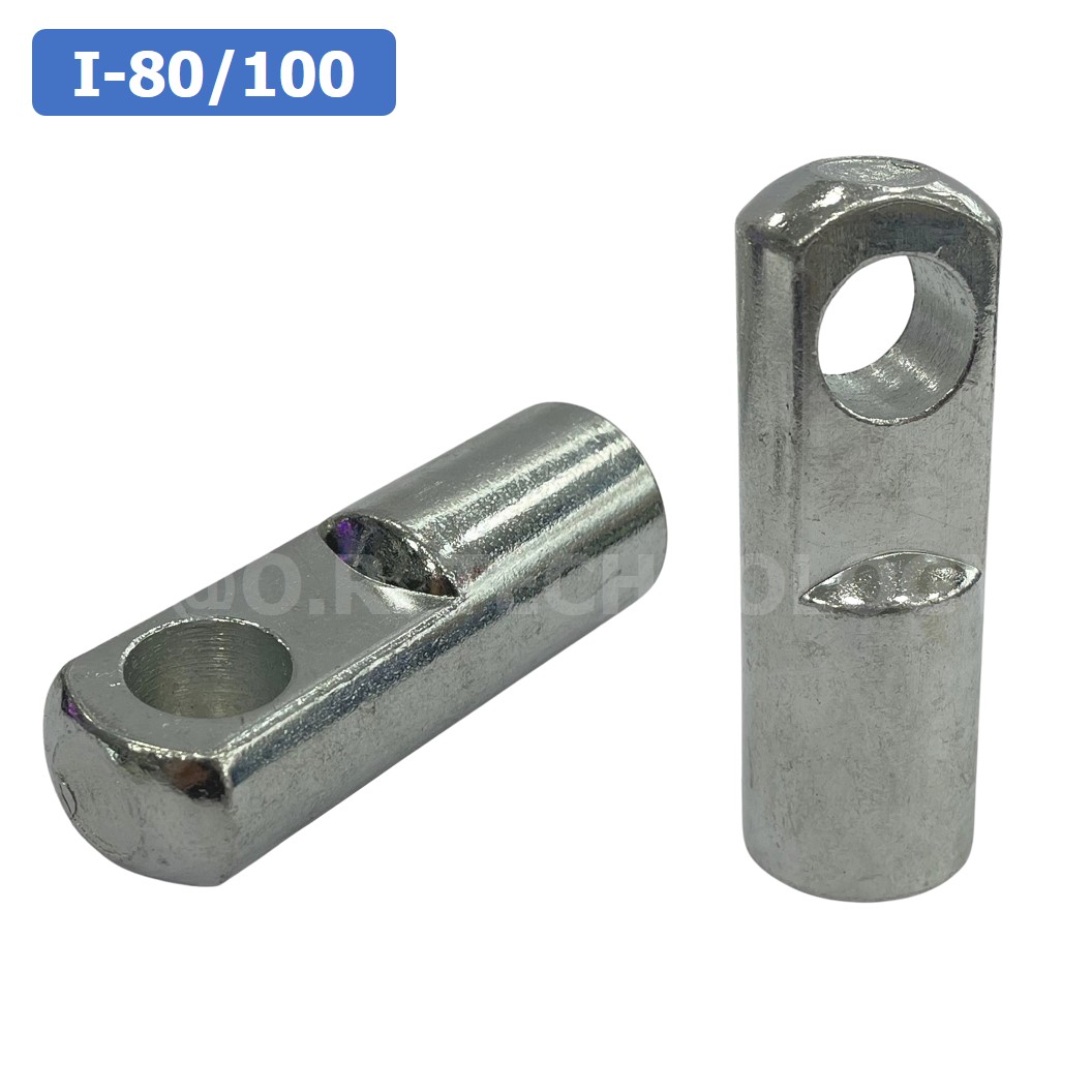 (1ชิ้น) I-80/100 I-80 I-100 ตัวยึดแกนกระบอกลม แบบตรง I Joint Air Cylinder สำหรับกระบอกลม SC 80/100 ขายึดกระบอกลม ตรง ตัวต่อปลายแกนกระบอกลม เกลียวใน M20x1.5