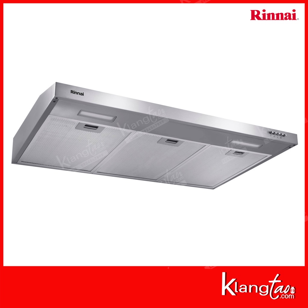 เซ็ทจับคู่ เครื่องดูดควัน Rinnai รุ่น RH-S95A-SSVR เครื่องดูดควันแบบปุ่มกด + เตาฝัง LUCKY FLAME เลือกรุ่นได้