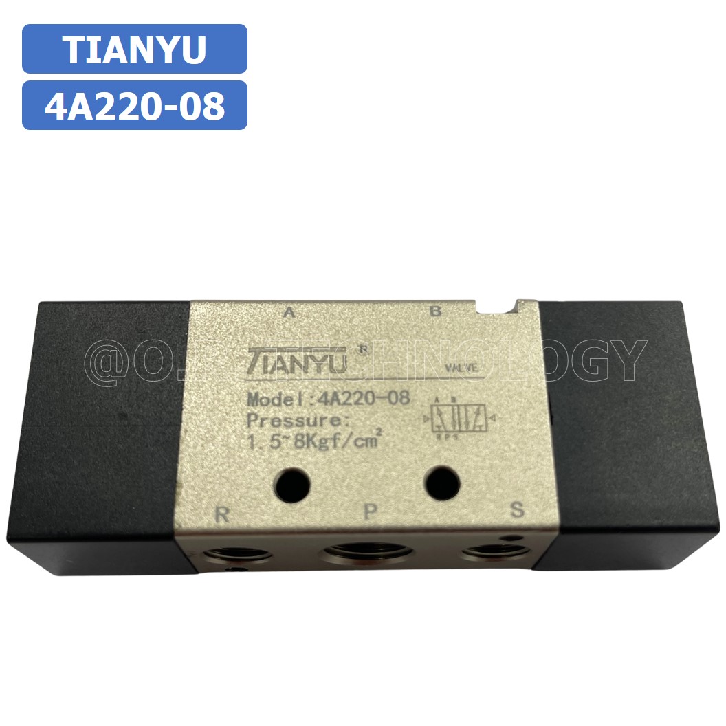 (1ชิ้น) 4A220-08 วาล์วควบคุมด้วยลม 2 ข้าง 5/2 Single Air Control Valve Pneumatic TIANYU