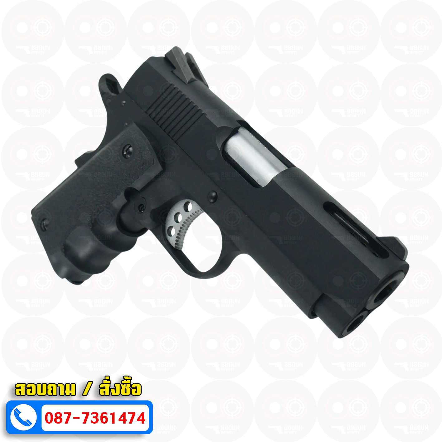 บีบีกันอัดแก๊ส ยักษ์แคระ AW (NE1002) Springfield V10 Ultra Compact (Black) BB GUN