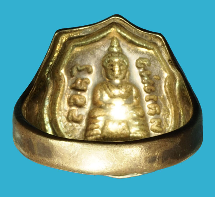 *36767 แหวนเงินลงยาสีน้ำเงิน พระพุทธโสธร วัดโสธรวรวิหาร ฉะเชิงเทรา สภาพสวย ไม่ได้ใช้ 25
