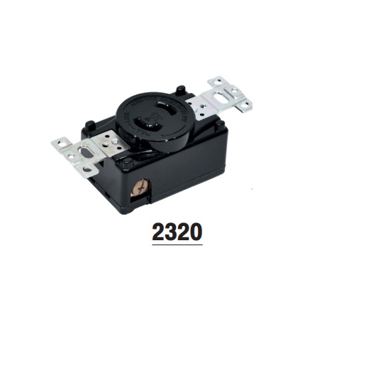 AMERICAN DENKI 2320 ปลั๊กตัวเมียฝังขาล็อก 2P(2P,2W ) 30A 250V