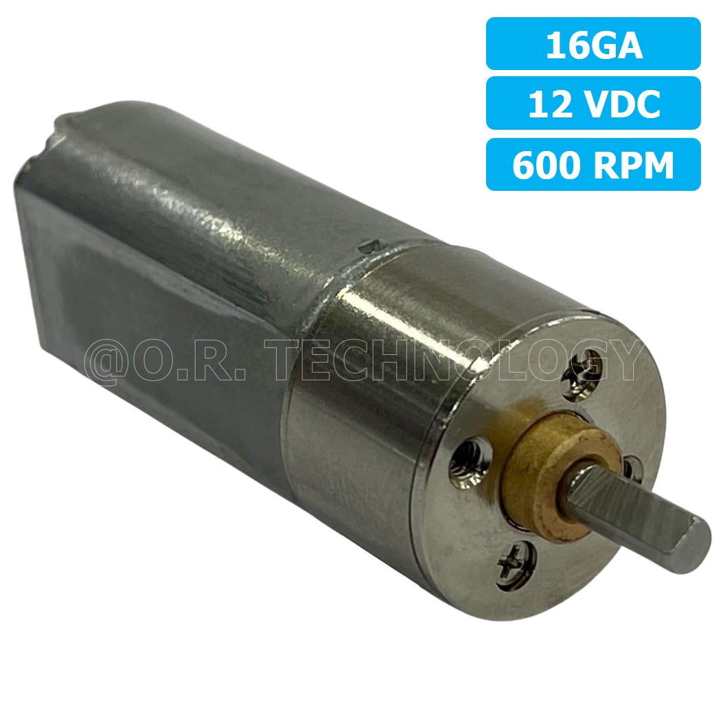 (1ชิ้น) XU908 มอเตอร์ มอเตอร์เกียร์ 16GA 12VDC 600RPM Gear Motor DC 16GA แกนขนาด 3mm D Shaft มอเตอร์ทดเฟือง มอเตอร์รถ