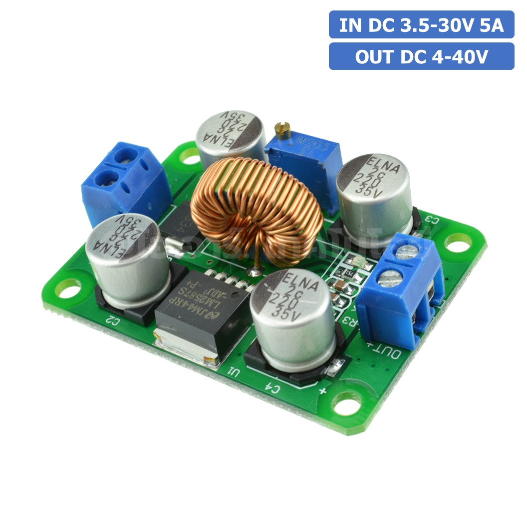 NA075 โมดูลเพิ่มแรงดันไฟ DC 3.5-30V to 4-40V 5A LM2587 DC-DC Boost Converter Module Step Up Adjustable แบบปรับได้