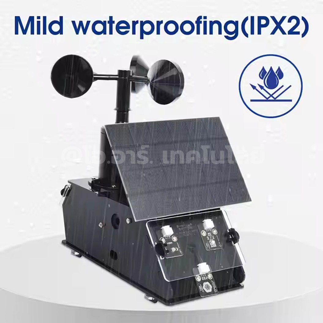 QE011 ACEBOTT IOT Weather Station Starter Kit ชุดวัดสภาพอากาศ ESP32 STEAM Education Wind Speed Temperature Humidity Monitor Weather Forecast and Barometer for ESP32 Compatible With Arduino
