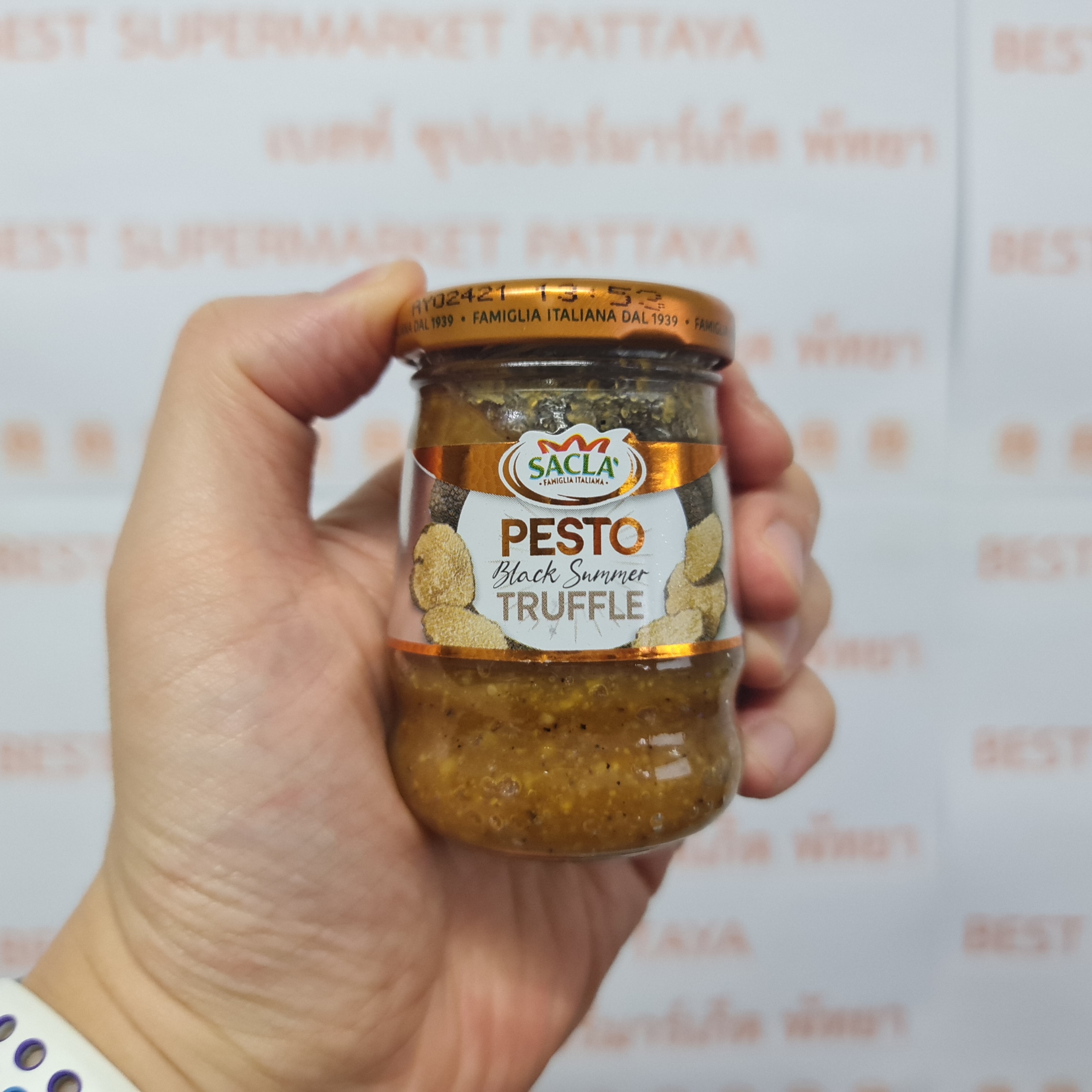 แซคล่า ทรัฟเฟิล เพสโต้ ซอส 90 กรัม Sacla Truffle Pesto Sauce 90 g.