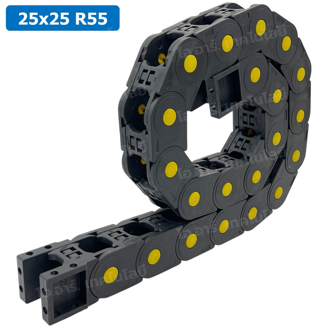 DC-25x25 R55 รางกระดูกงู รางสายไฟ 25x25x1000mm Drag chain engraving machine รางกระดูกงูร้อยสายไฟ Cable Dragchain รางร้อยสายไฟ