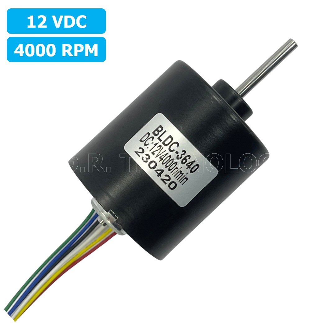 (1ชิ้น) BLDC-3640 มอเตอร์ไร้แปรงถ่าน มอเตอร์ 12VDC 4000RPM Brushless Motor DC Zhengke