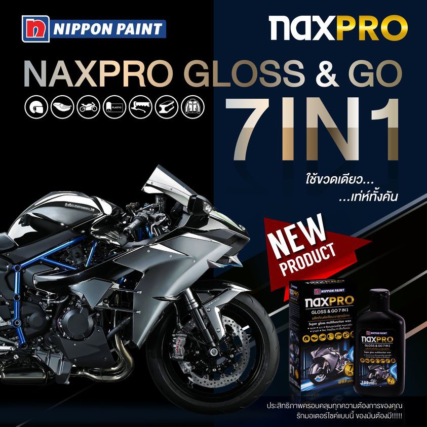 NAXPRO GLOSS & GO 7 IN 1(ผลิตภัณฑ์เคลือบเงาสูตรพิเศษ)
