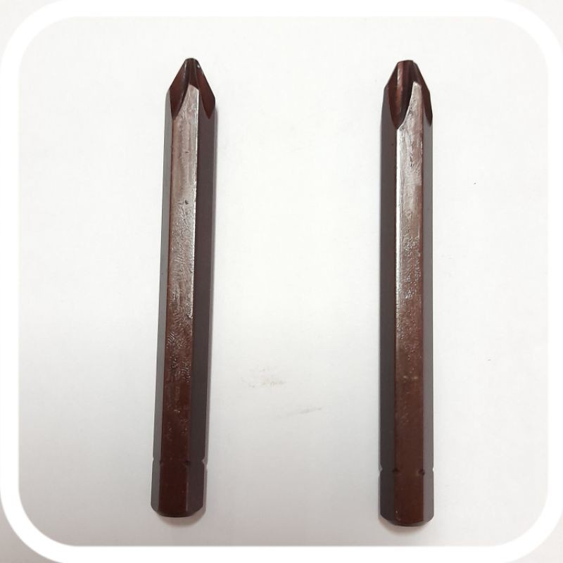 ดอกไขควงตอกชุบแข็งปลายแหลม PH2 / PH3 ราคาถูก (1แผง มี 6 อัน) (ราคารวมแวท) หัวไขควง ดอกไขควงปลอกแม่เหล็ก