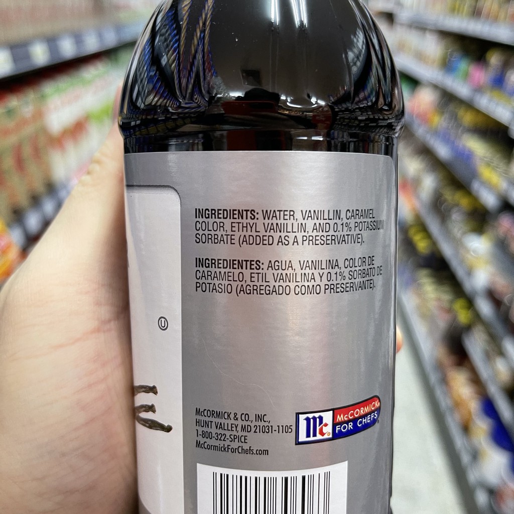 แม็คคอร์มิค อิมมิเทชั่น วานิลลา กลิ่นวานิลลา 473 กรัม McCormick Imitation Vanilla Flavour 473 ml.