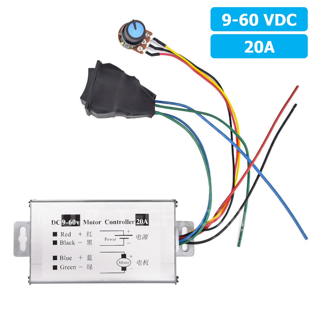 (1ชิ้น) NA449 โมดูลขับมอเตอร์ ควบคุมความเร็ว DC Motor Speed Controller PWM 9-60V กระแสสูงสุด 20A