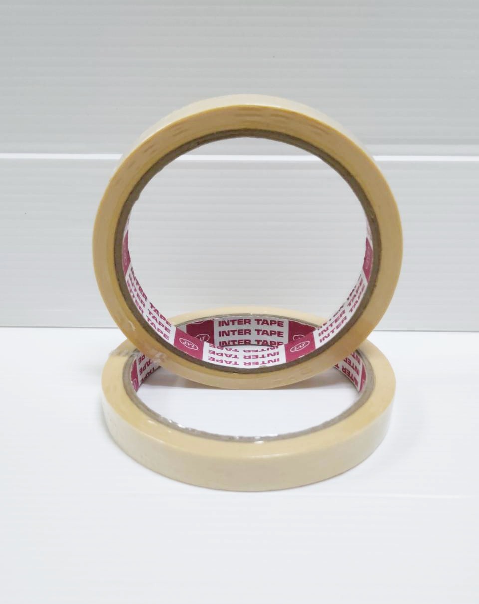 กระดาษกาวย่น INTER TAPE1/2", 3/4", 1", 1.1/2", 2",3" (ราคาต่อแถว) (ราคารวมแวท) เทปย่น ฉีกได้ เทปกระดาษกาวย่น เทปหนังไก่ กระดาษกาวสี ราคาถูก!!