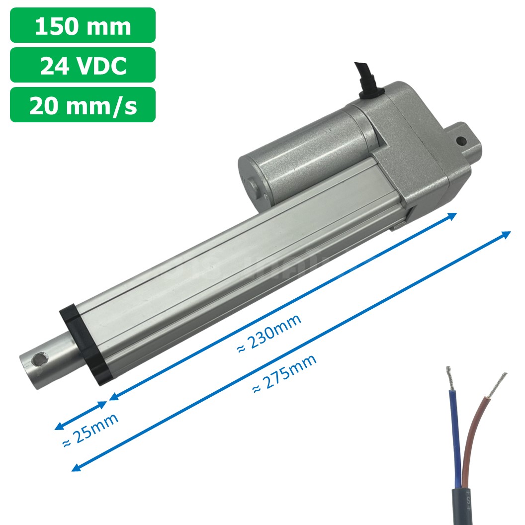 CLB-150 24VDC มอเตอร์ก้านชัก ระยะชัก 150mm 20mm/s 700N Electric Linear Actuator Low Noise เสียงรบกวนน้อย พัตเตอร์ไฟฟ้า Putter มอเตอร์แกนชัก