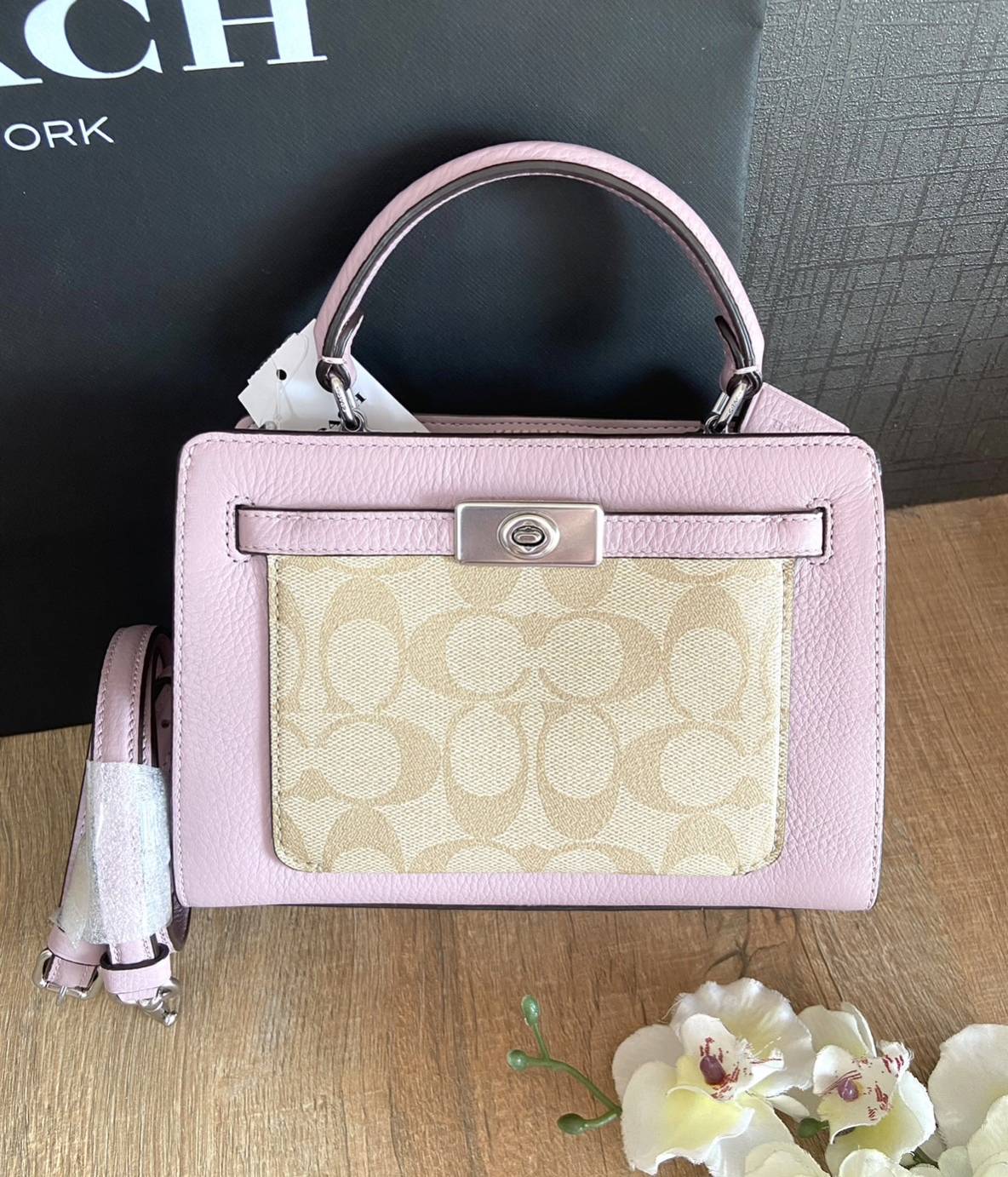 Coach Mini Lane Top Handle In Signature Canvas