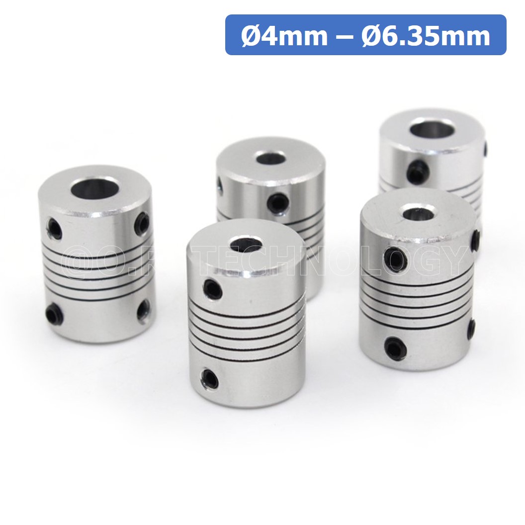 (1ชิ้น) KR459 4-6.35 คัปปลิ้ง ข้อต่อเพลามอเตอร์ คัปปิ้ง มอเตอร์ ข้อต่อแกนมอเตอร์ Elastic Coupling ขนาดรูเพลา 4mm-6.35mm