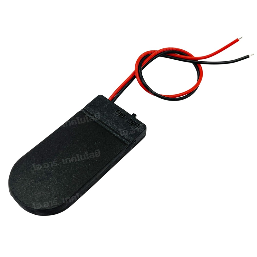 BH-CR2032x2C รางถ่านกระดุม CR2032 2ก้อน แบบมีฝาปิด อนุกรม 6VDC (2x3VDC) Battery Holder Case 2032 กล่องใส่แบต พร้อมสวิทช์ with switch