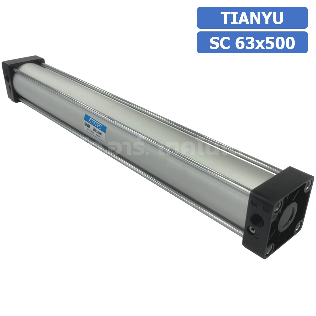 SC 63x500 กระบอกลม รุ่นมาตรฐาน กระบอกลม 4 เสา Standard Cylinder Air Pneumatic แบบสี่เสา SC63x500