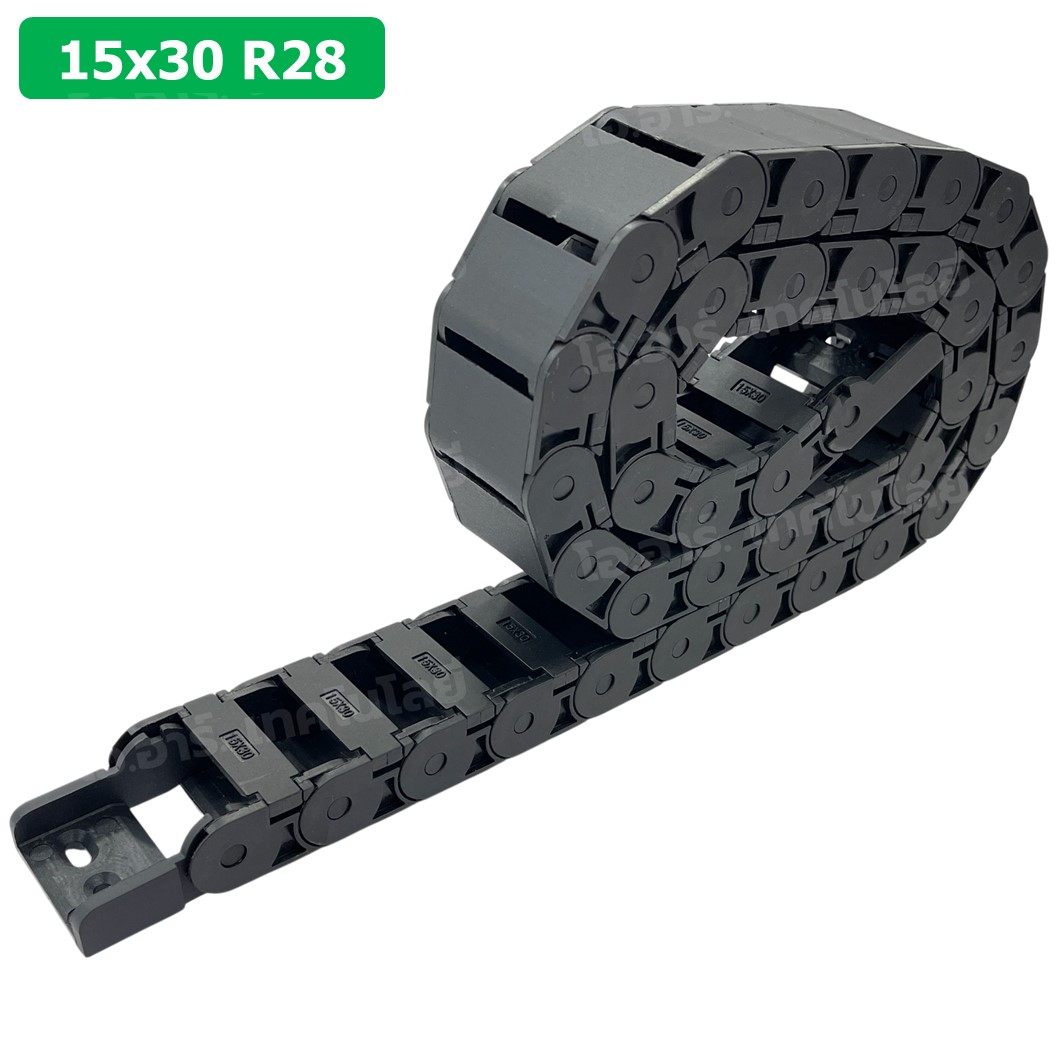 DC-15x30 R28 รางกระดูกงู รางสายไฟ 15x30x1000mm Drag chain engraving machine รางกระดูกงูร้อยสายไฟ Cable Dragchain รางร้อยสายไฟ