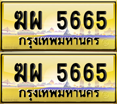 ทะเบียน 5665 ป้ายประมูล - ฆผ 5665 พร้อมส่งมอบ จากกรมขนส่ง (เลขสวย)