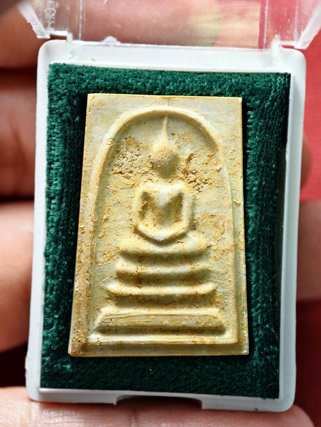 สมเด็จโรยผงเก่า ญสส. แช่น้ำมนต์ รุ่นแรก วัดบวรนิเวศวิหาร กทม. ปี 2540 พร้อมกล่อง (SKU-13399)