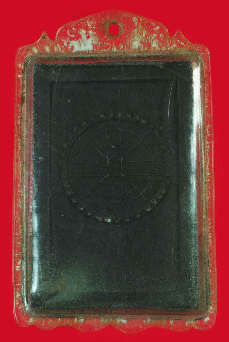 *37414 พระแก้วมรกต หลวงพ่อเริ่ม วัดบางพระ ปี 2513 ชลบุรี เลี่ยมพลาสติกเก่า 26