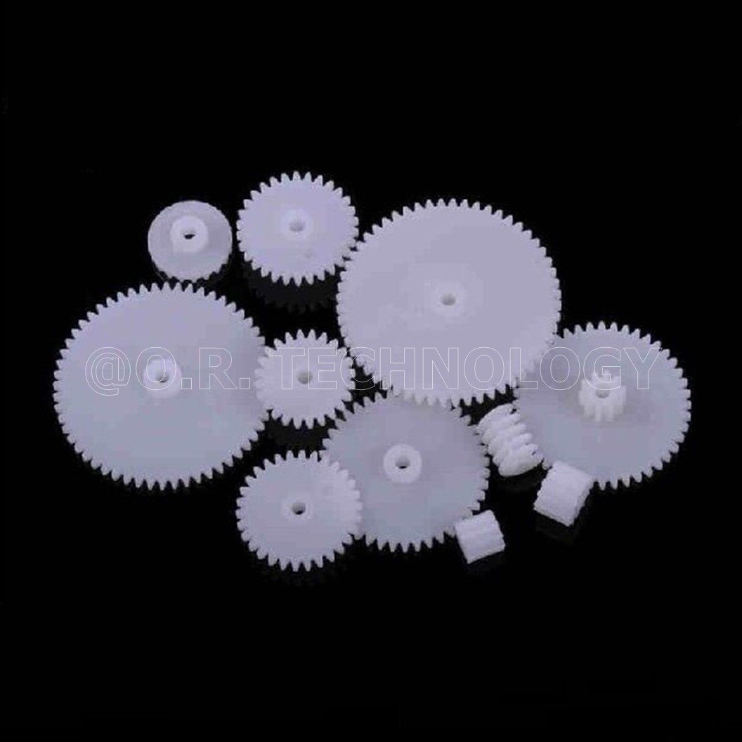 (1ชิ้น) AC140 ชุดเฟือง เฟืองพลาสติก เฟืองมอเตอร์ เฟืองของเล่น 11 ชิ้น 11 Kinds of Plastic Shaft Crown Differential Gears DIY For Toy Robot
