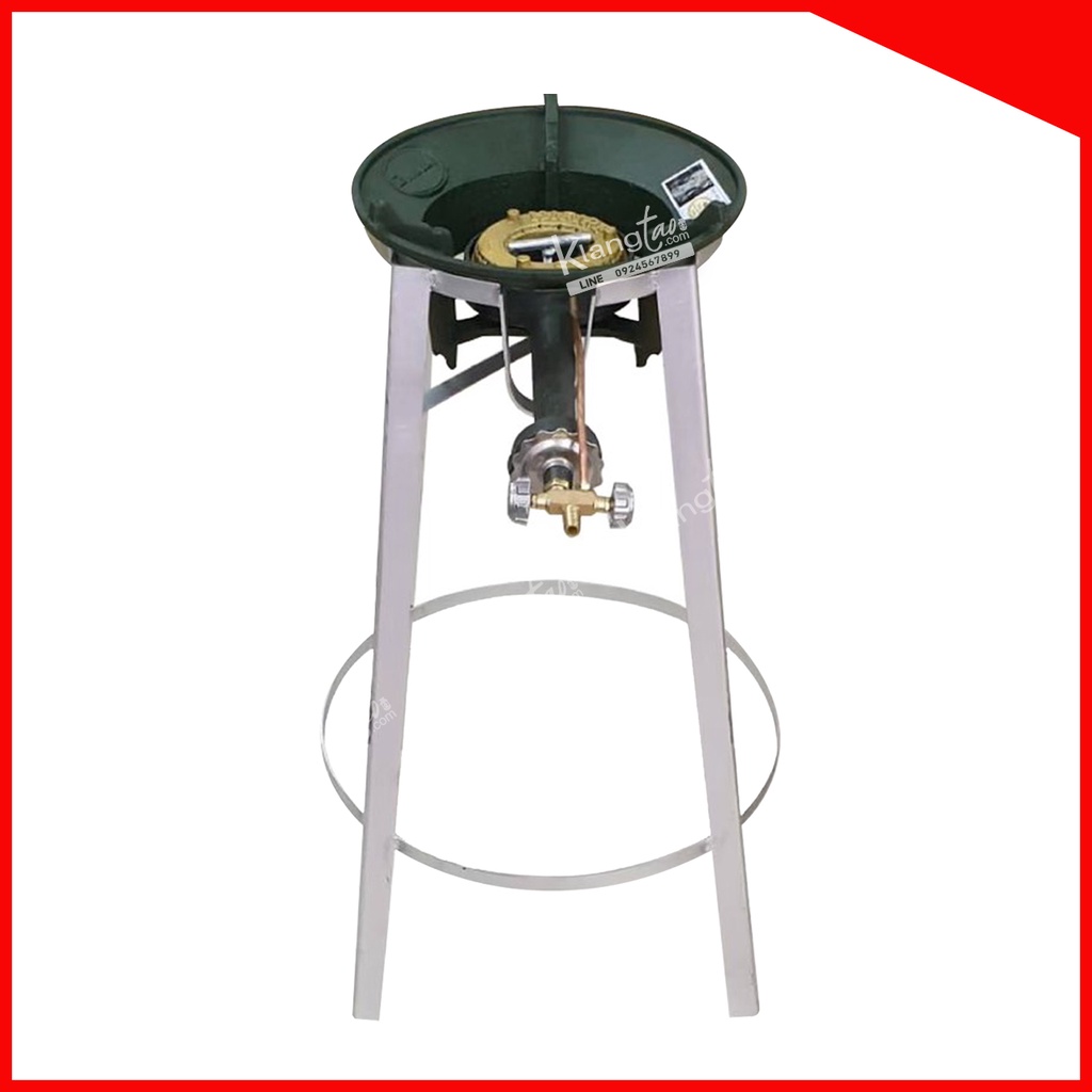 ชุดหัวเตาแม่ค้า หัวเร่ง KB5 ขากลมสูง 70 ซม. พร้อมอุปกรณ์ครบชุด (เลือกหัวปรับได้)