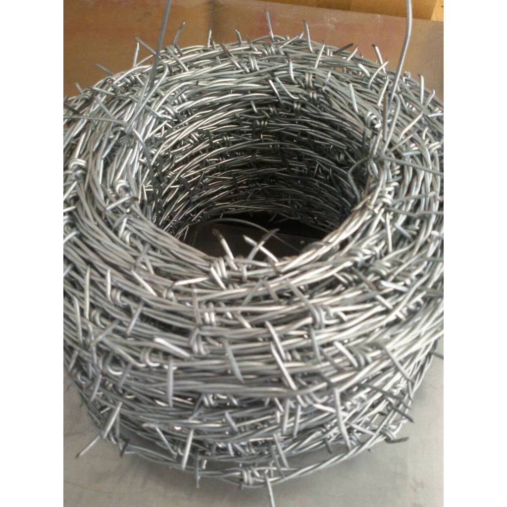 ลวดหนาม 5kg ลวดเบอร์14 ยาว45-50ม. ลวดหนา2.0mm (ราคารวมแวท) ลวดล้อมรั้ว ลวด รั้วบ้าน รั้วหนาม {0201805903}