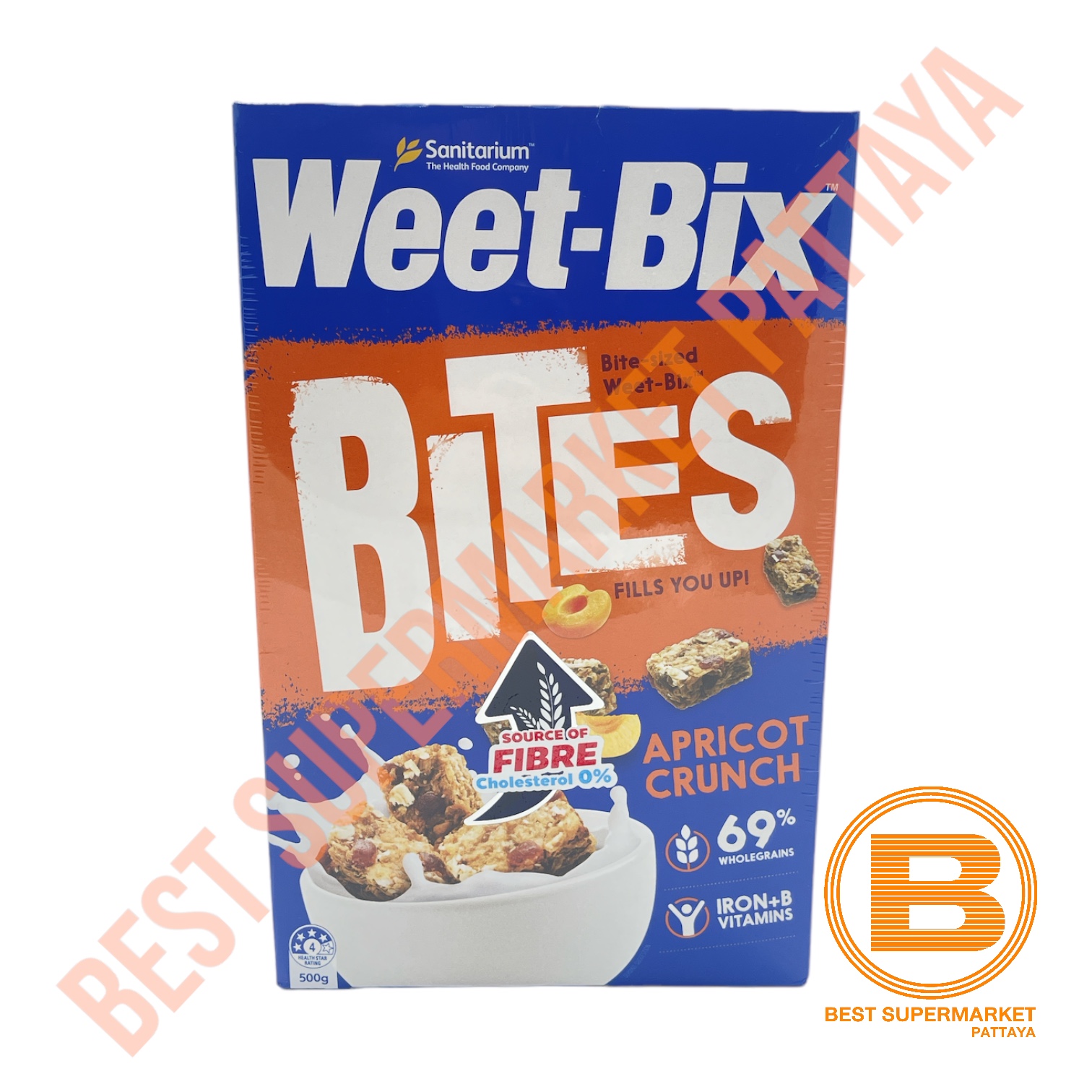 วีท บิกซ์ ไบท์ แอปปริคอท 500 กรัม Weet-Bix Bites Apricot 500 g.