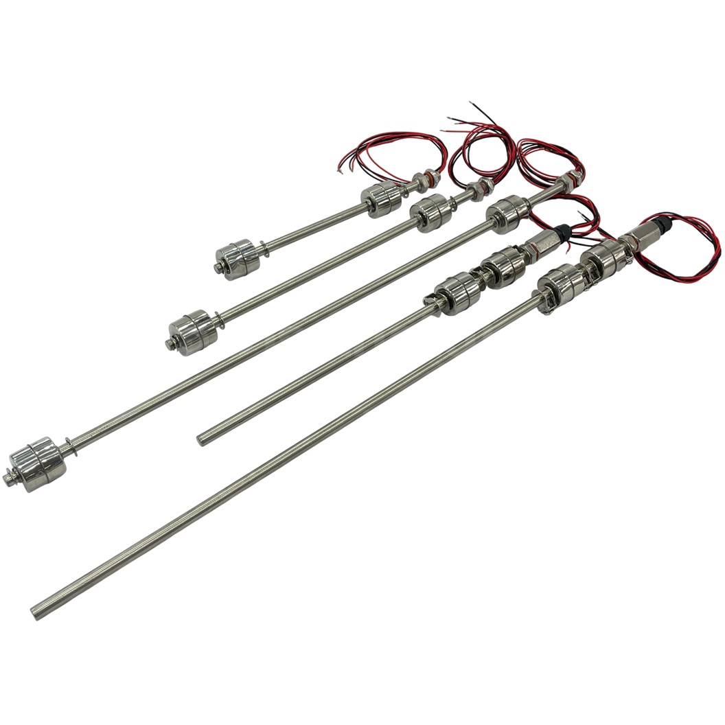 สวิทช์ลูกลอยสแตนเลส เซนเซอร์วัดระดับน้ำ 100-500mm แบบปรับได้/ปรับไม่ได้ Stainless Steel Double Float Level Switch (Adjustable/Fixed) Water level sensor switch