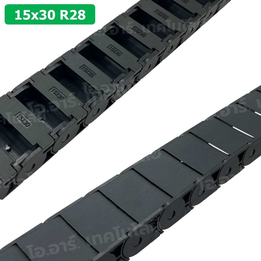 DC-15x30 R28 รางกระดูกงู รางสายไฟ 15x30x1000mm Drag chain engraving machine รางกระดูกงูร้อยสายไฟ Cable Dragchain รางร้อยสายไฟ