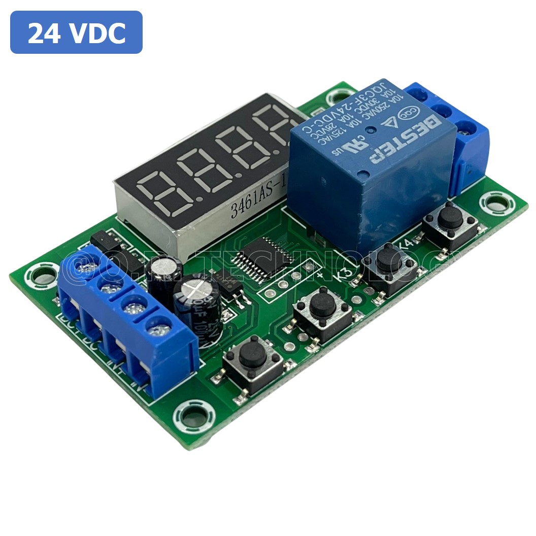 (1ชิ้น) BA296 24VDC 1 Channel Relay Module Delay Timer Control Switch Board YYC-2S โมดูลตั้งเวลา โมดูลปรับเวลา