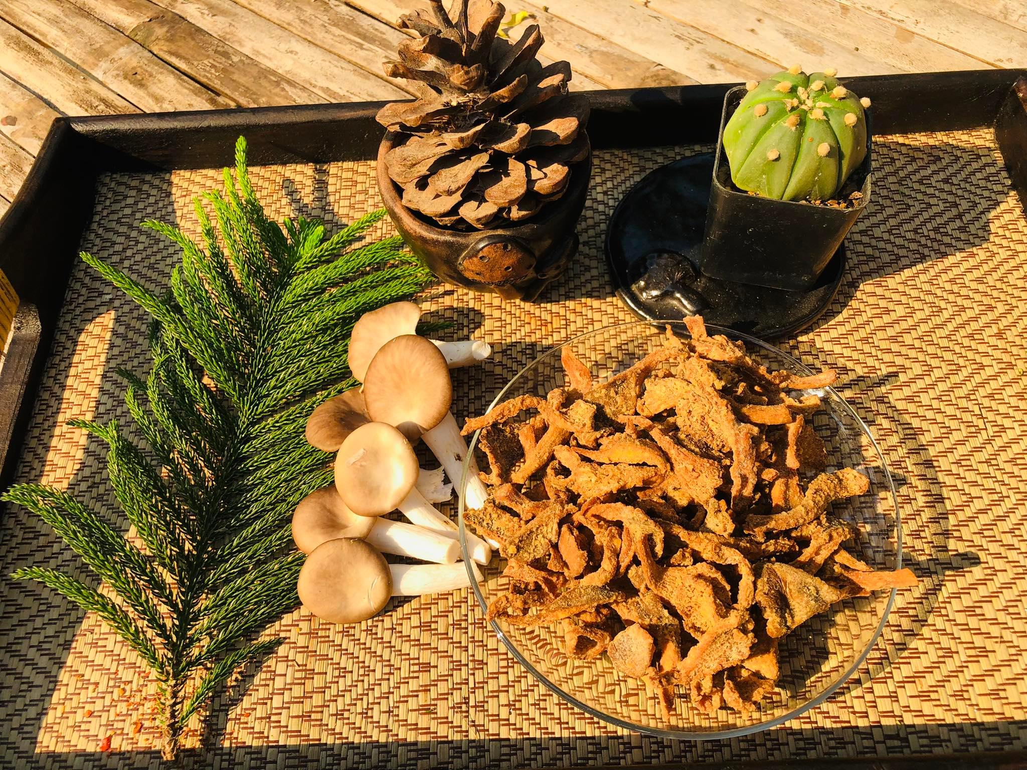 เห็ดทอดกรอบ เห็ดแปรรูป เห็ดนางฟ้าอบกรอบ เห็ดอบกรอบ เห็ดปรุงรส เห็อทอดรสหม่าล่า เห็ดสวรรค์ ฟาร์มเห็ดบ้านหัวน้ำ