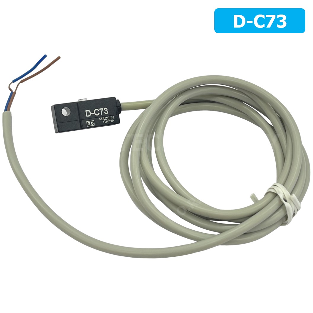 HUGONGELE D-C73 เซนเซอร์กระบอกลม หรีดสวิตช์ Magnetic Sensor Reed Switch เซนเซอร์แม่เหล็ก for Pneumatic Cylinder